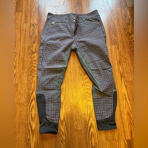 SmartPak ladies full seat 36L breeches plaid